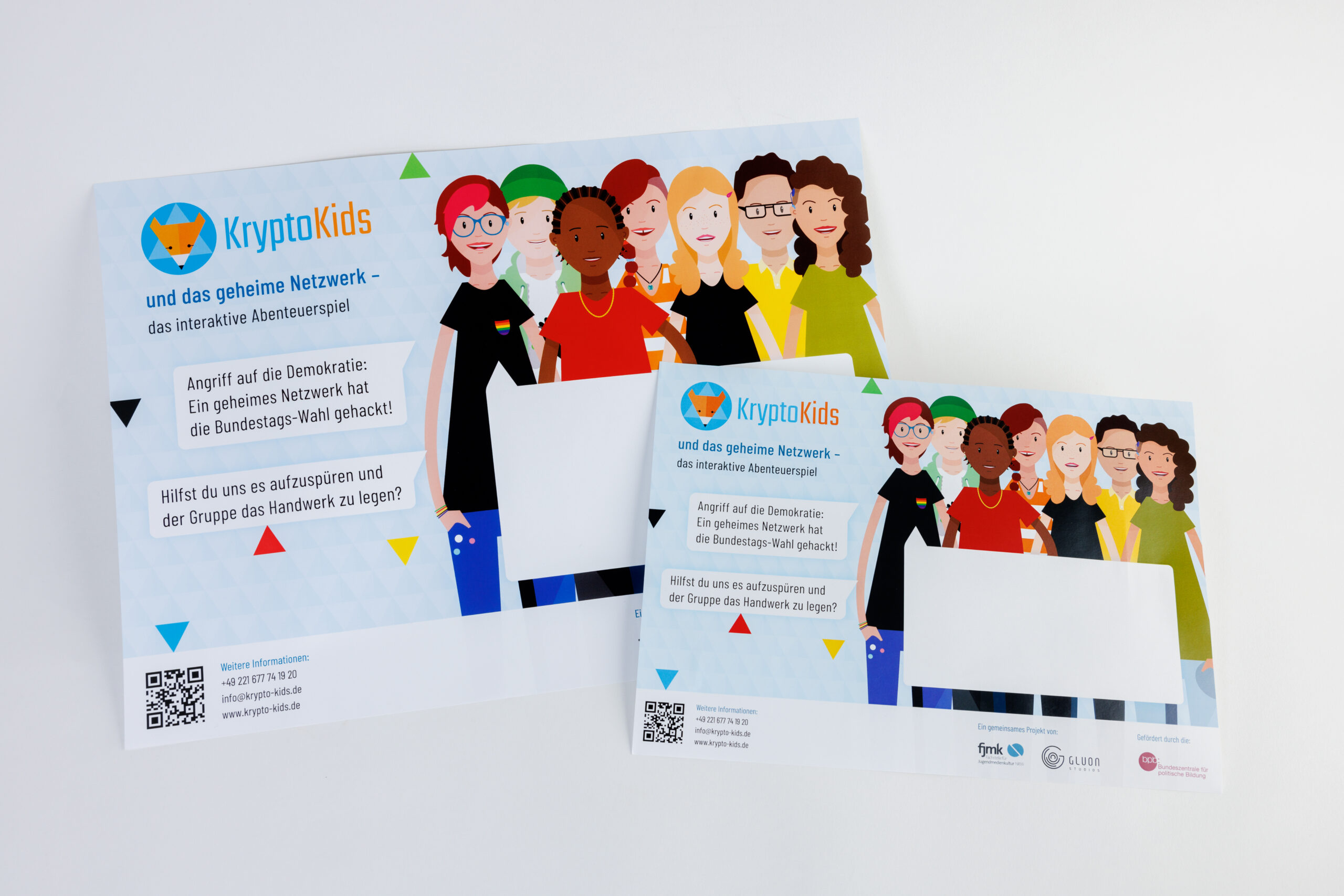 Poster von KryptoKids zum Beschriften für eigene Workshops.
